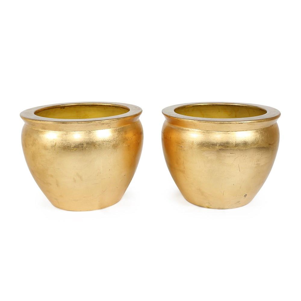 Gold Textured Planter Pot