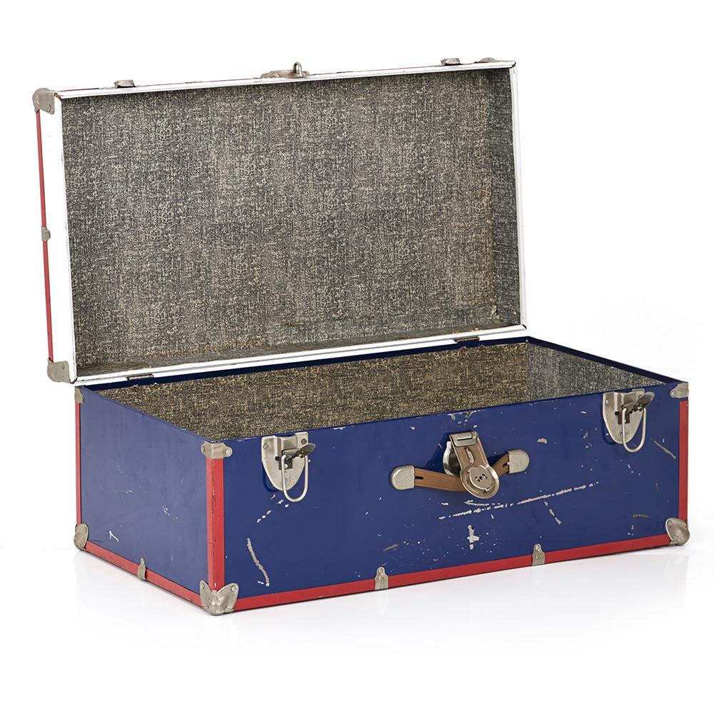 Metal Red, White and Blue Trunk