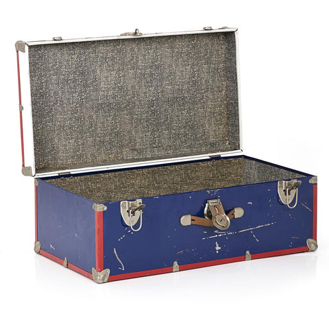 Metal Red, White and Blue Trunk