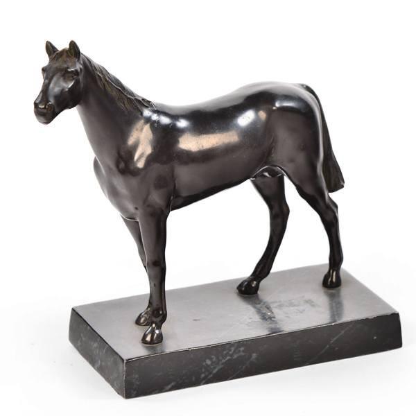 Black Metal Horse Statue
