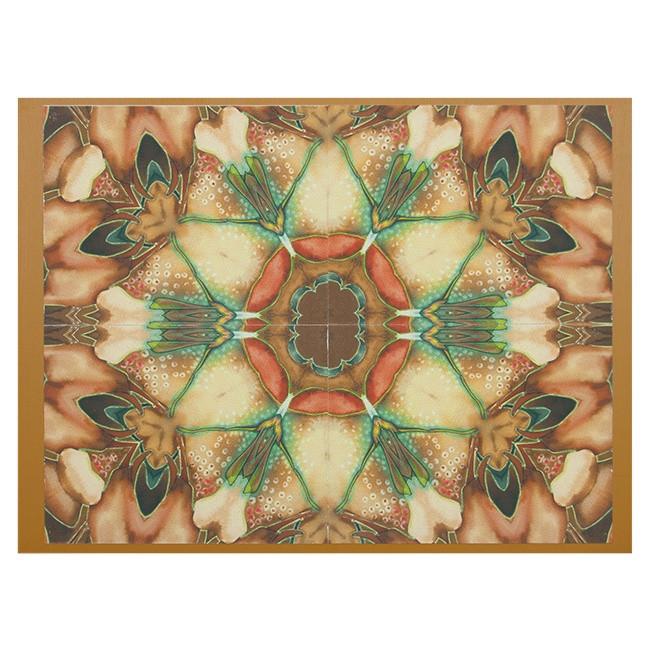 0145 (A+D) Peach Kaleidoscope (24" x 18")