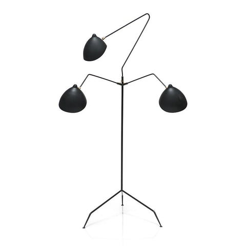 Black Mouille 3 Arm Floor Lamp