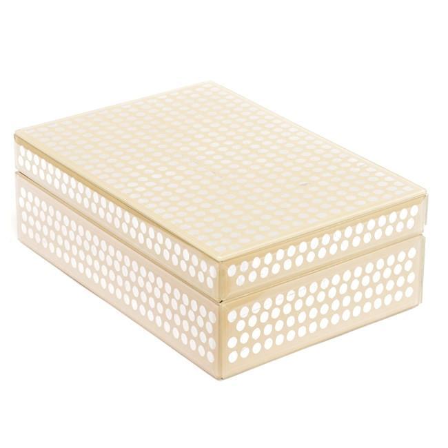 Cream Metallic Keepsake Box (A+D)