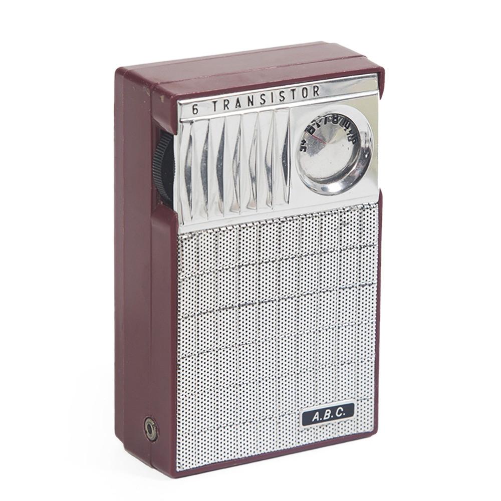 Silver & Red A.B.C. 6 Transistor