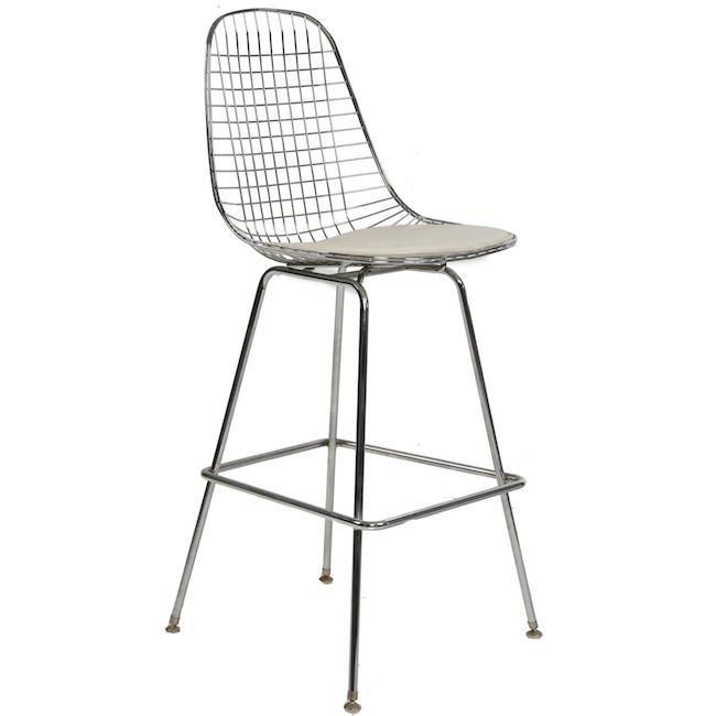 Chrome Wire Barstool on H Base