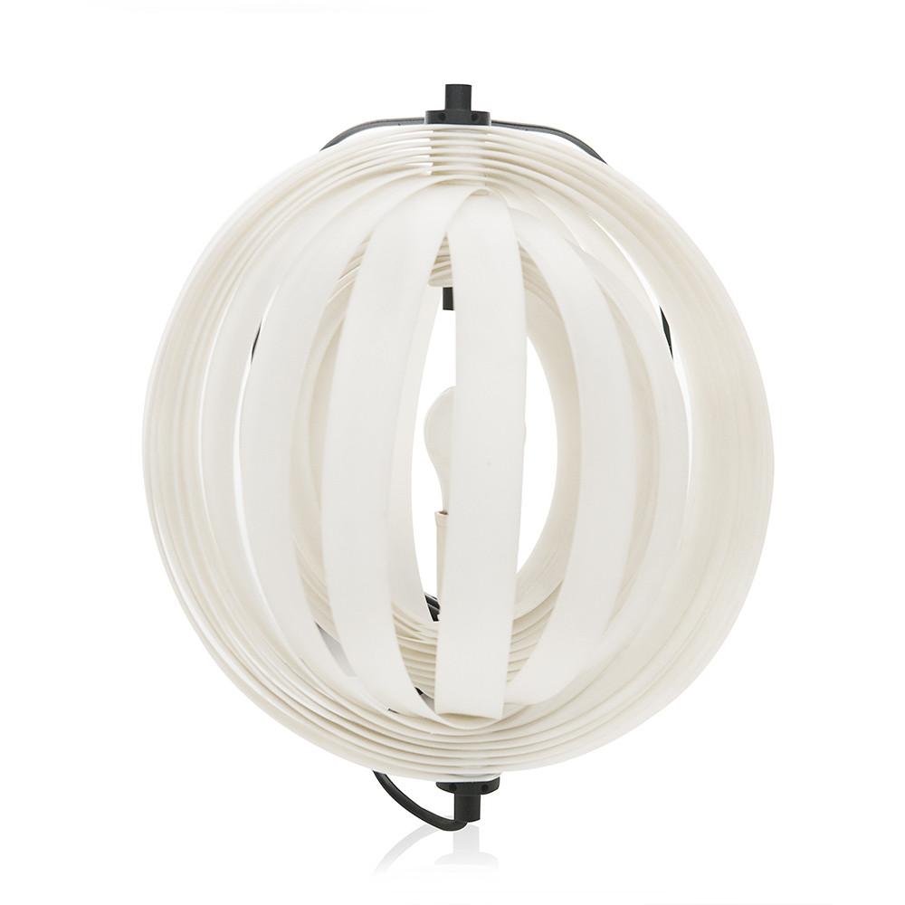 White Slat Sphere Sconce