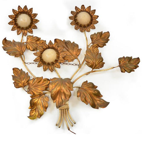 Brass Flowers Wall Hanging