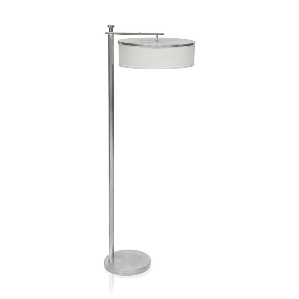 Circular Silver Floor Lamp