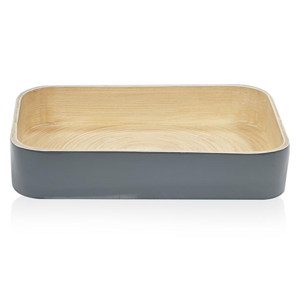 Grey Blue Wood Tray (A+D)