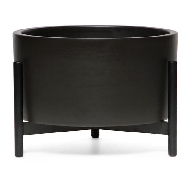 Case Study Table Top Cylinder with Metal Stand - Black