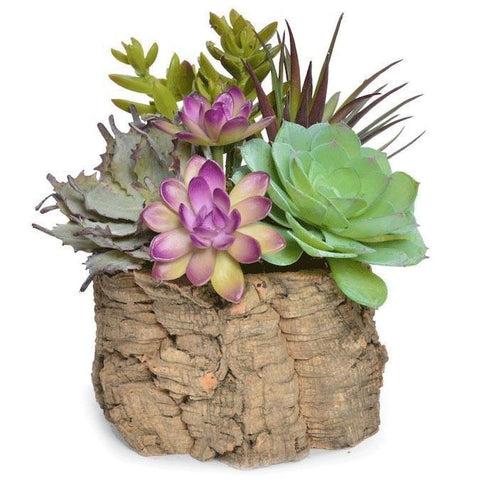 Wood Light Stump Planter (A+D)