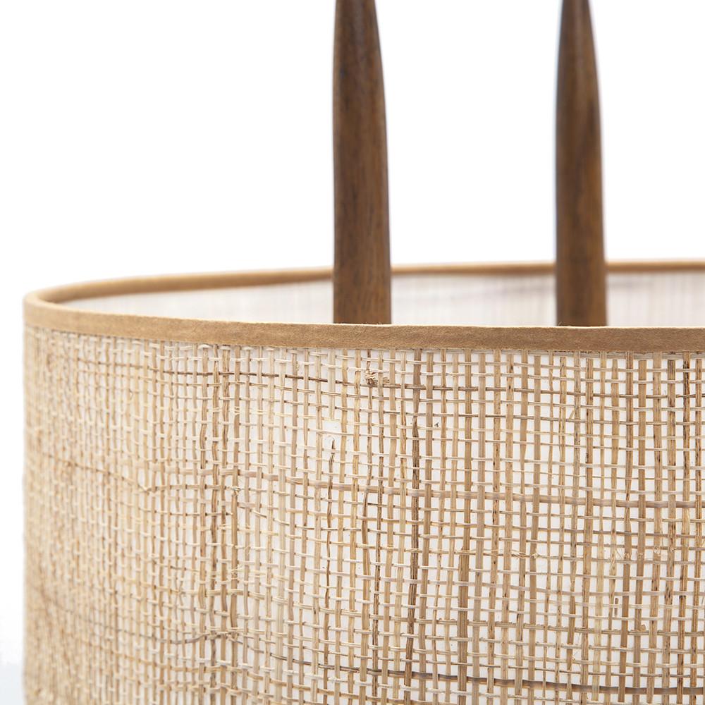 Wood Three Pronged Mid Century Table Lamp