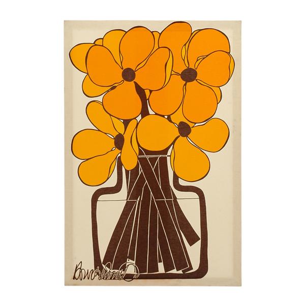 Yellow Flowers Fabric Art