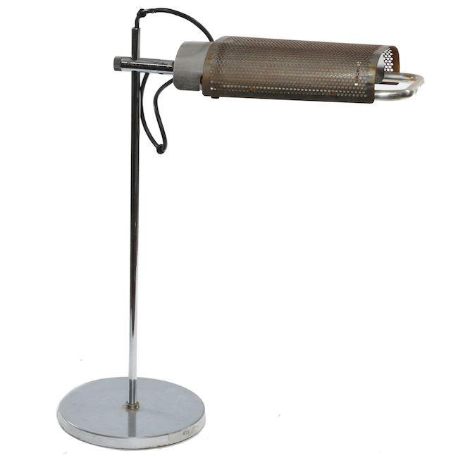 Metal and Chrome Desk Light