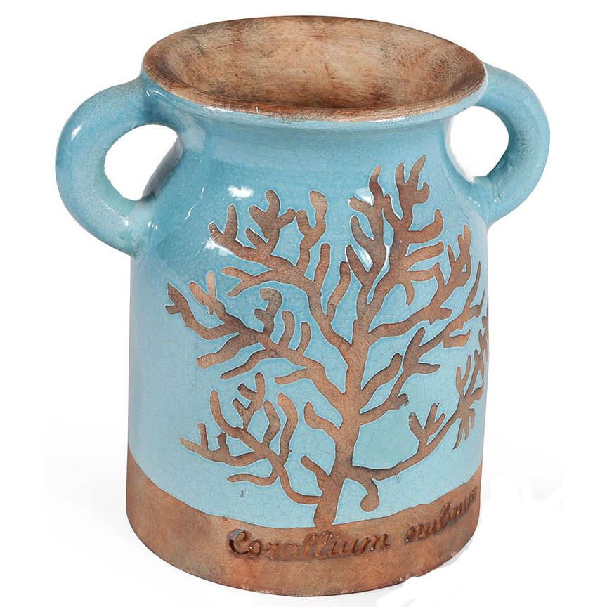 Blue Aqua Ceramic Vessel (A+D)