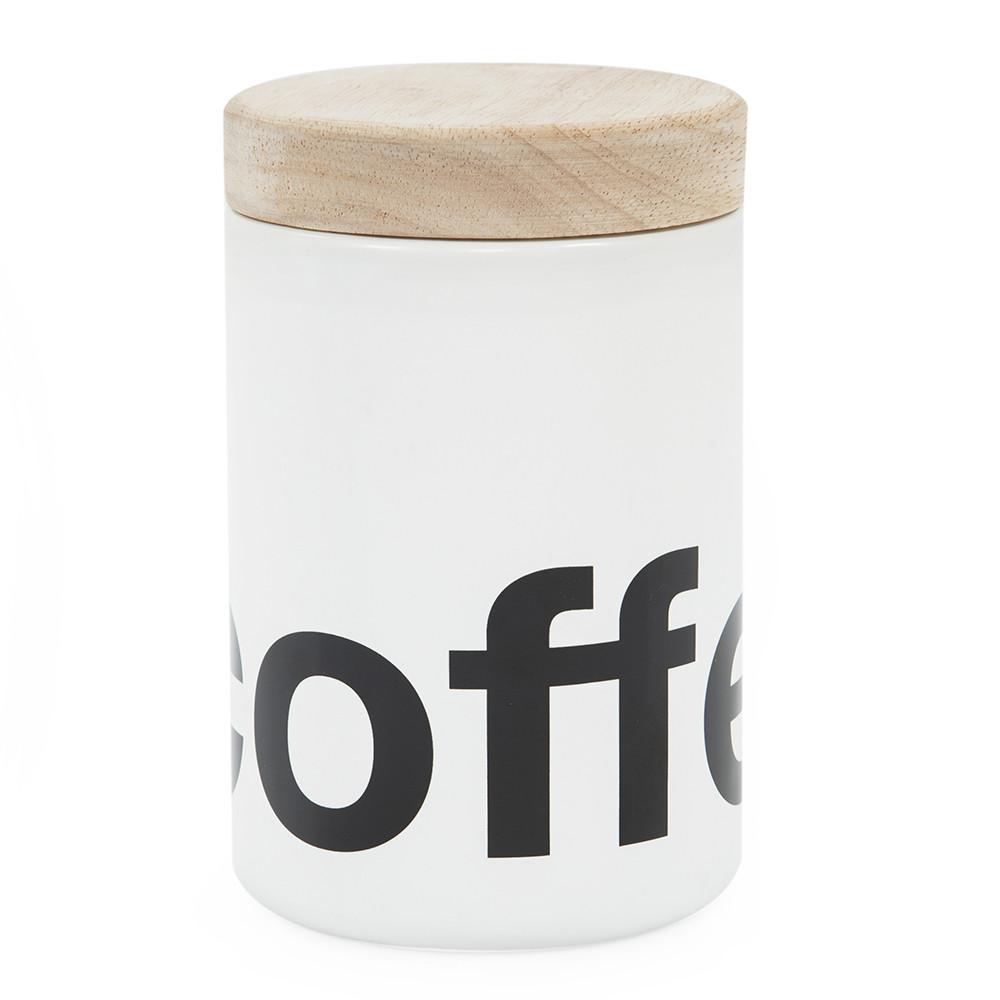 White Black Ceramic Letter Tea Container (A+D)
