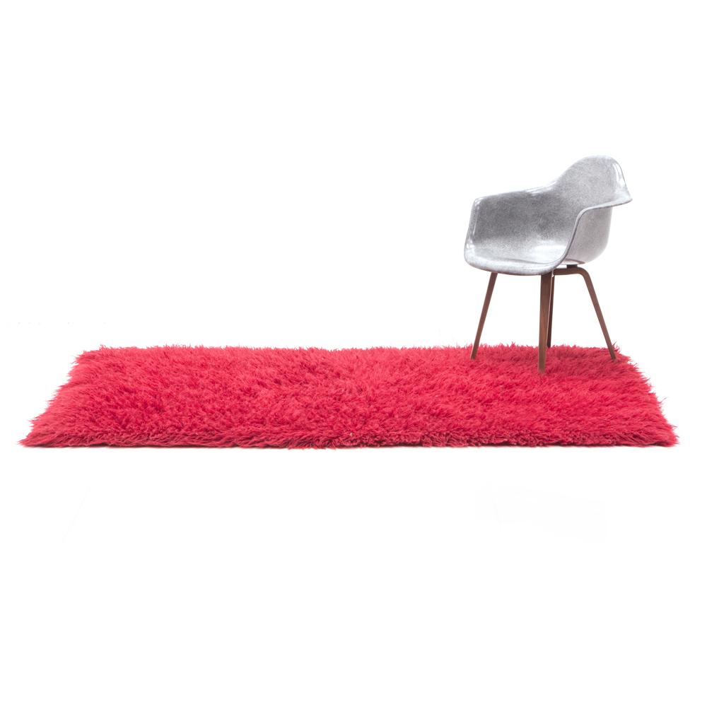 Red Fluffy Shag Rug