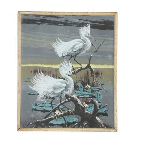 Egret Duo Art - 2 of 2