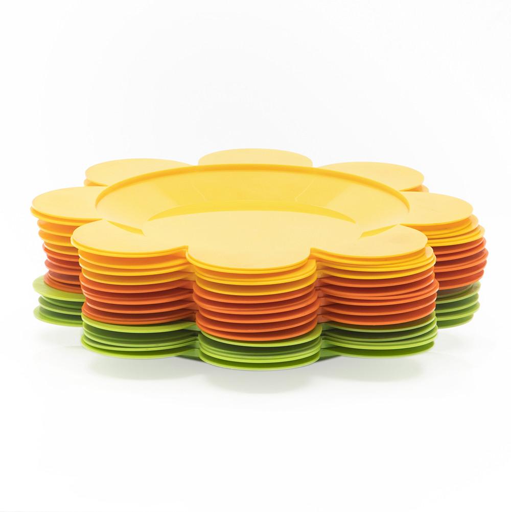Orange Flower Plates