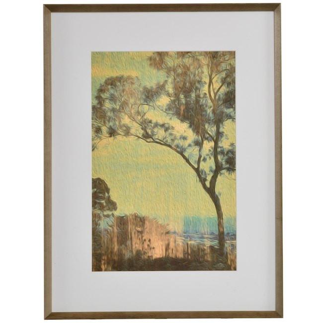 0744 (A+D) Blue Green Tree (19" x 25")