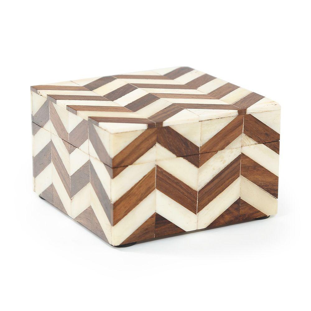 Wood Dark Chevron Box (A+D)