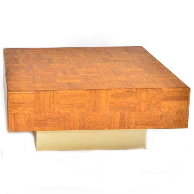 Square Block Parquet Coffee Table