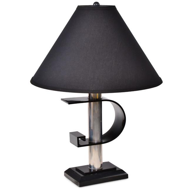 Black Art Deco Table Lamp