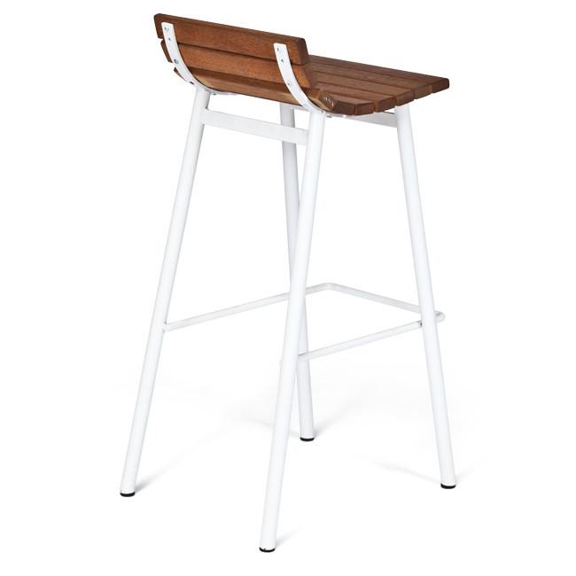 Modernica White Teak Counter Stool