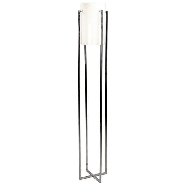 Chrome Thin Rectangular Floor Lamp