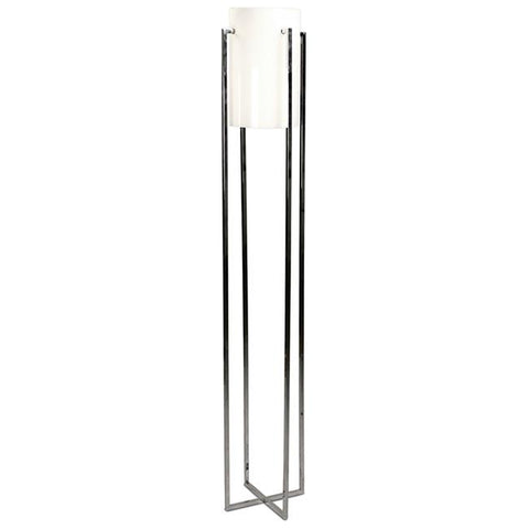 Chrome Thin Rectangular Floor Lamp