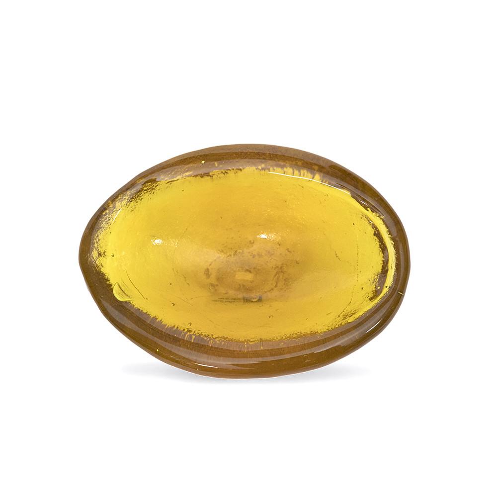 Yellow Glass Ashtray