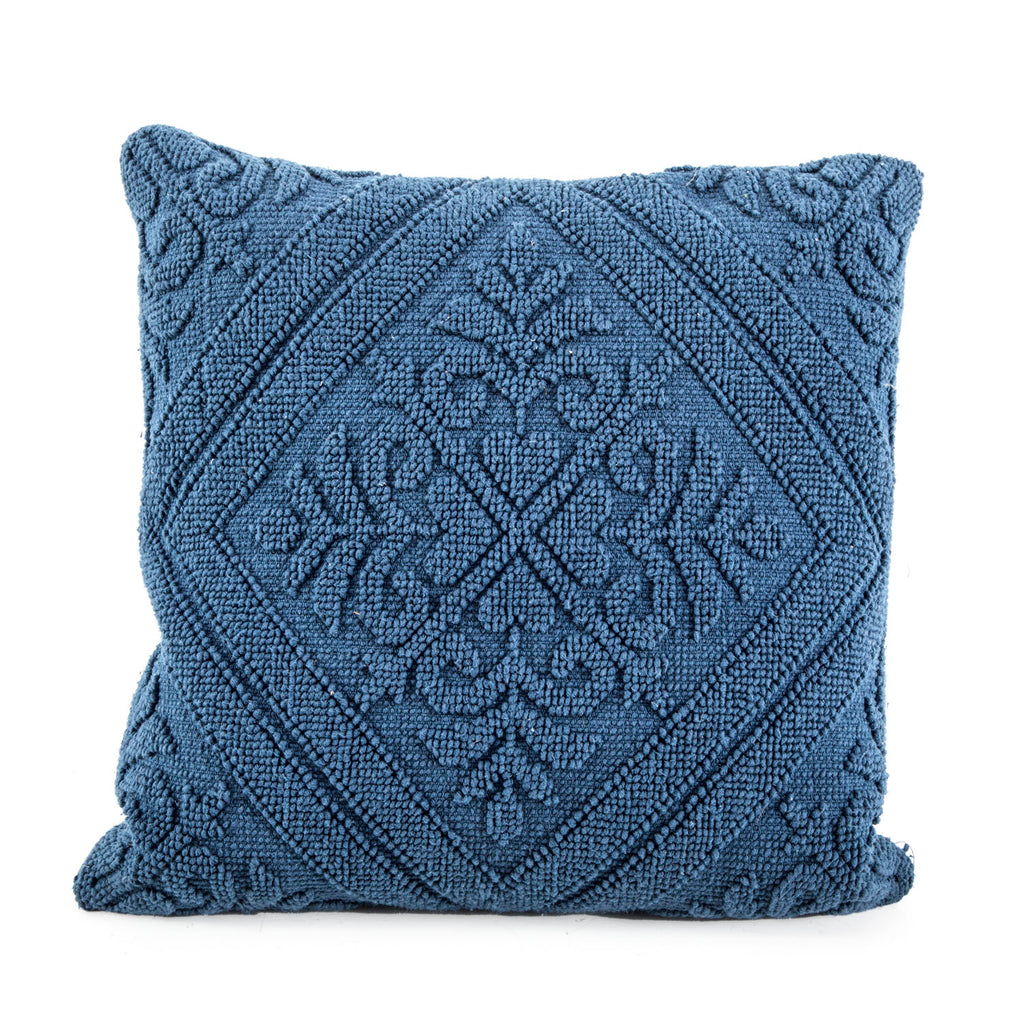 Blue Ornate Pattern Pillow