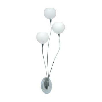 White Triple Ball Wall Sconce