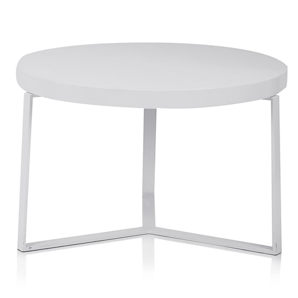 White Modern Round Coffee Table