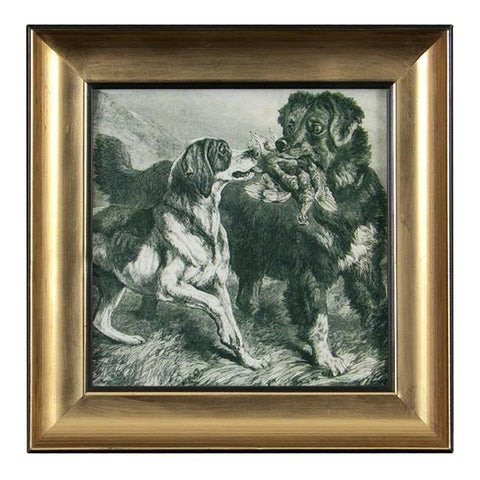 0192 (A+D) Dog Square Plain Gold