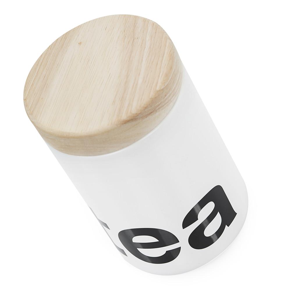 White Black Ceramic Letter Tea Container (A+D)
