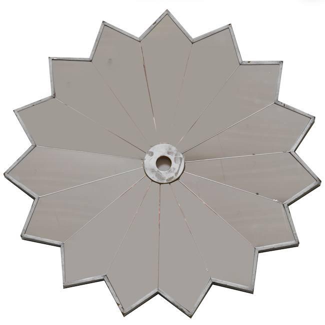 Silver Flower Shape Deco Wall Mirror