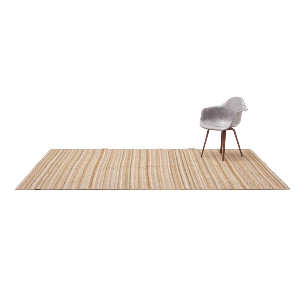 Multicolored Striped Woven Rug