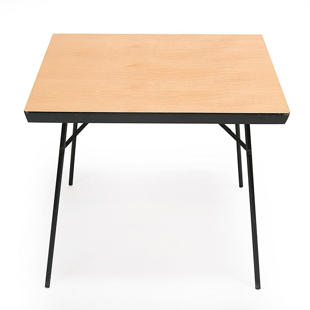 Tan Folding Card Table and Chairs