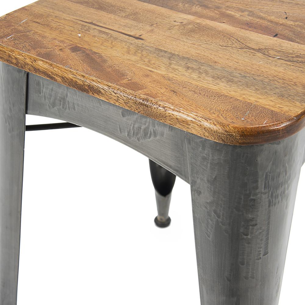Metal and Wood Work Stool