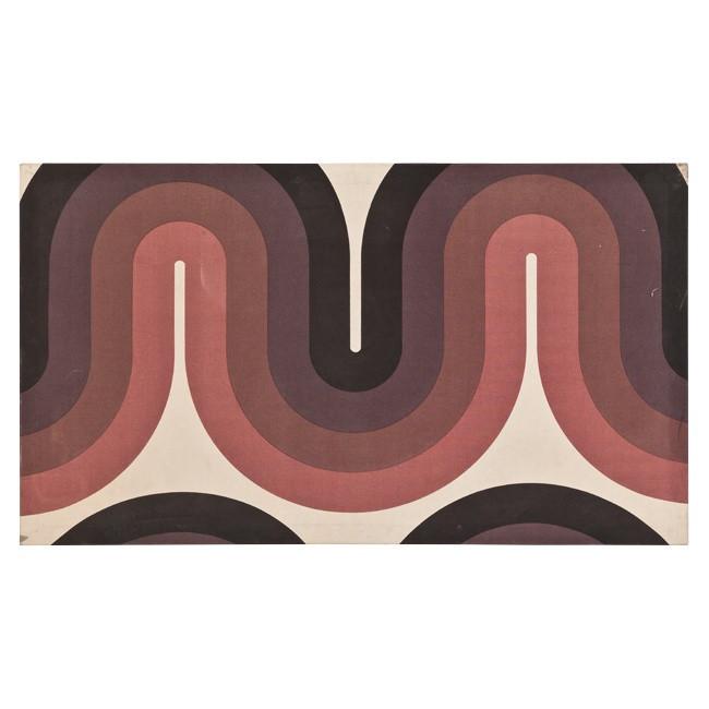 Shades of Brown Waves Fabric Art
