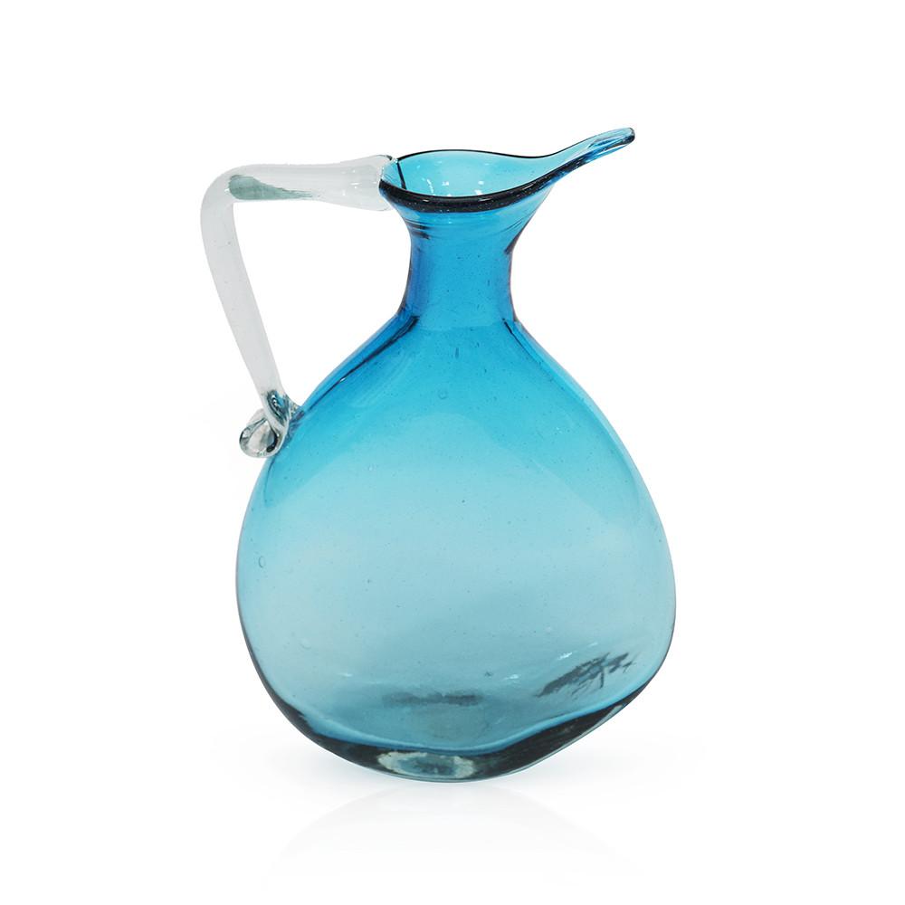 Blue Glass Pitcher
