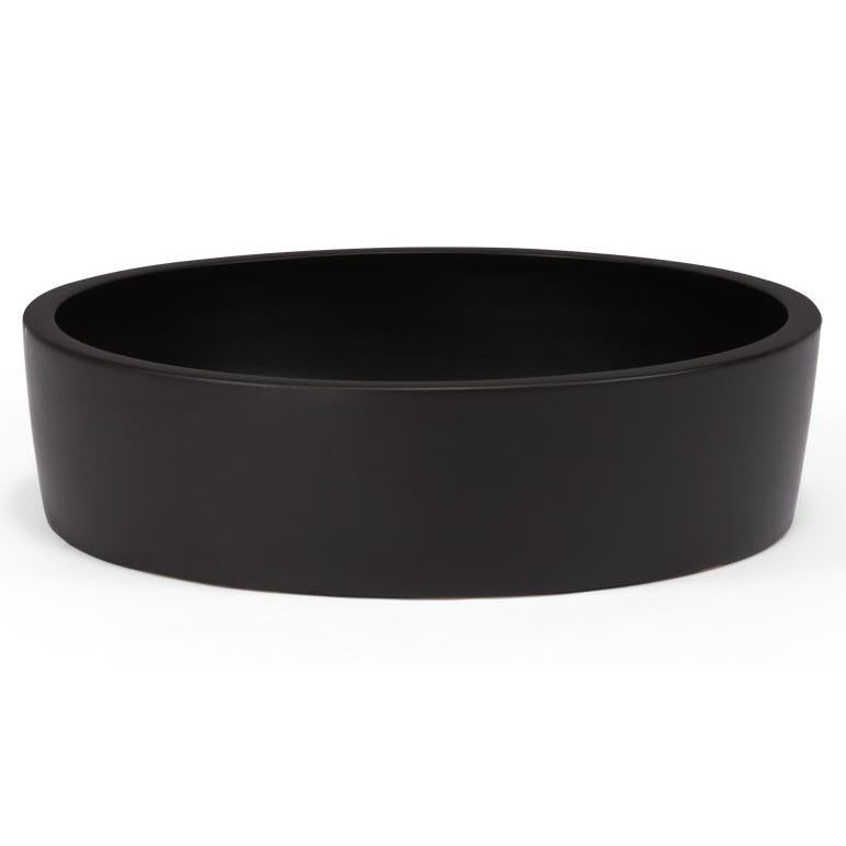 Case Study Low Pan Ceramic Cylinder - Black
