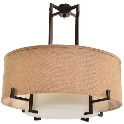 Circular Beige Hanging Light