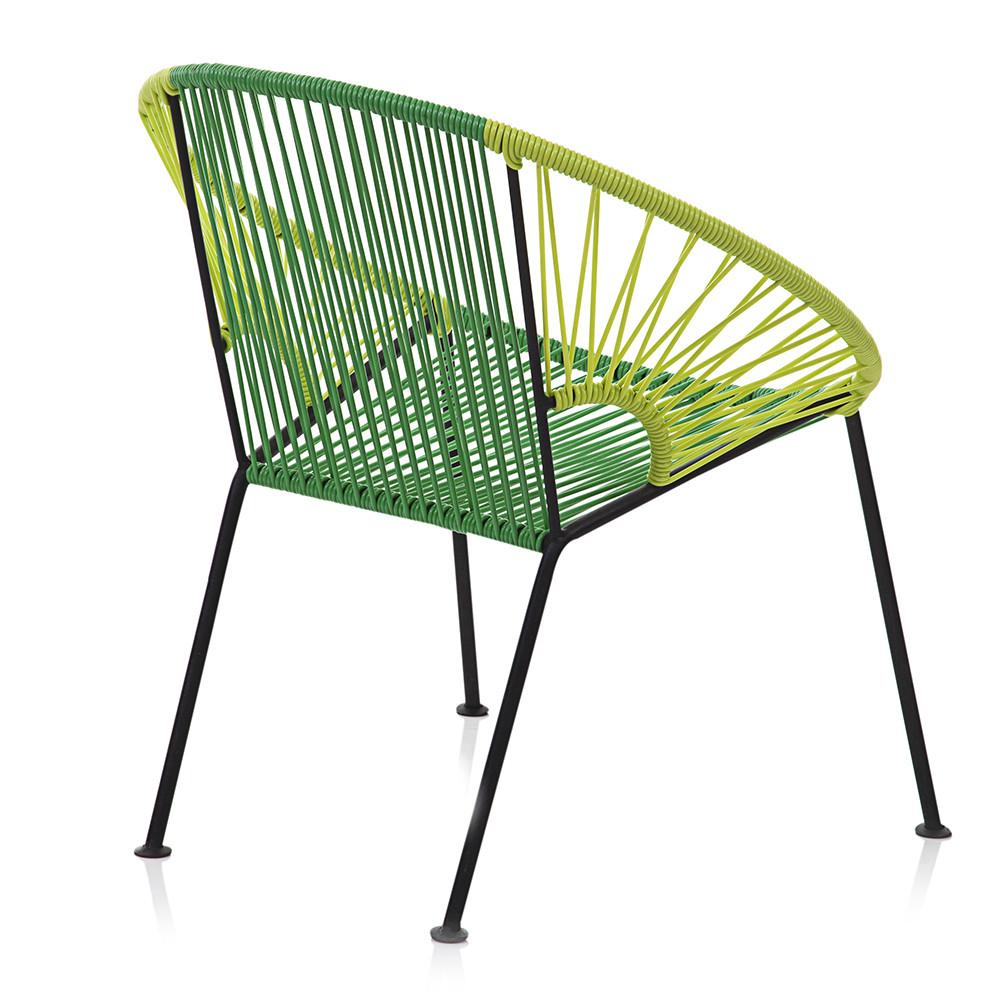 Greens and Black Cord Hoop Chair