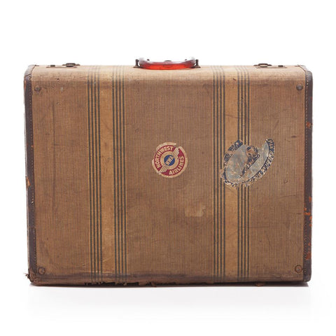 Beige Depression Era Suitcase