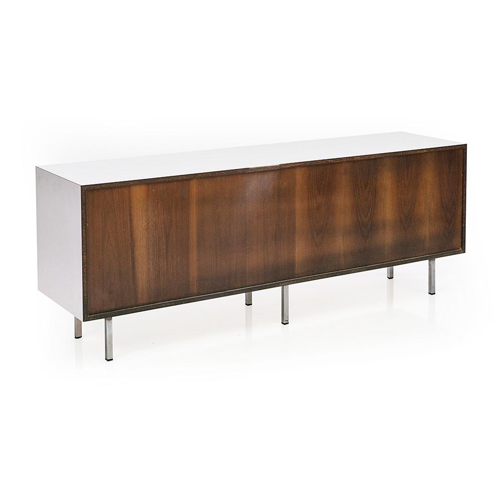 Black and Brown Wood Credenza