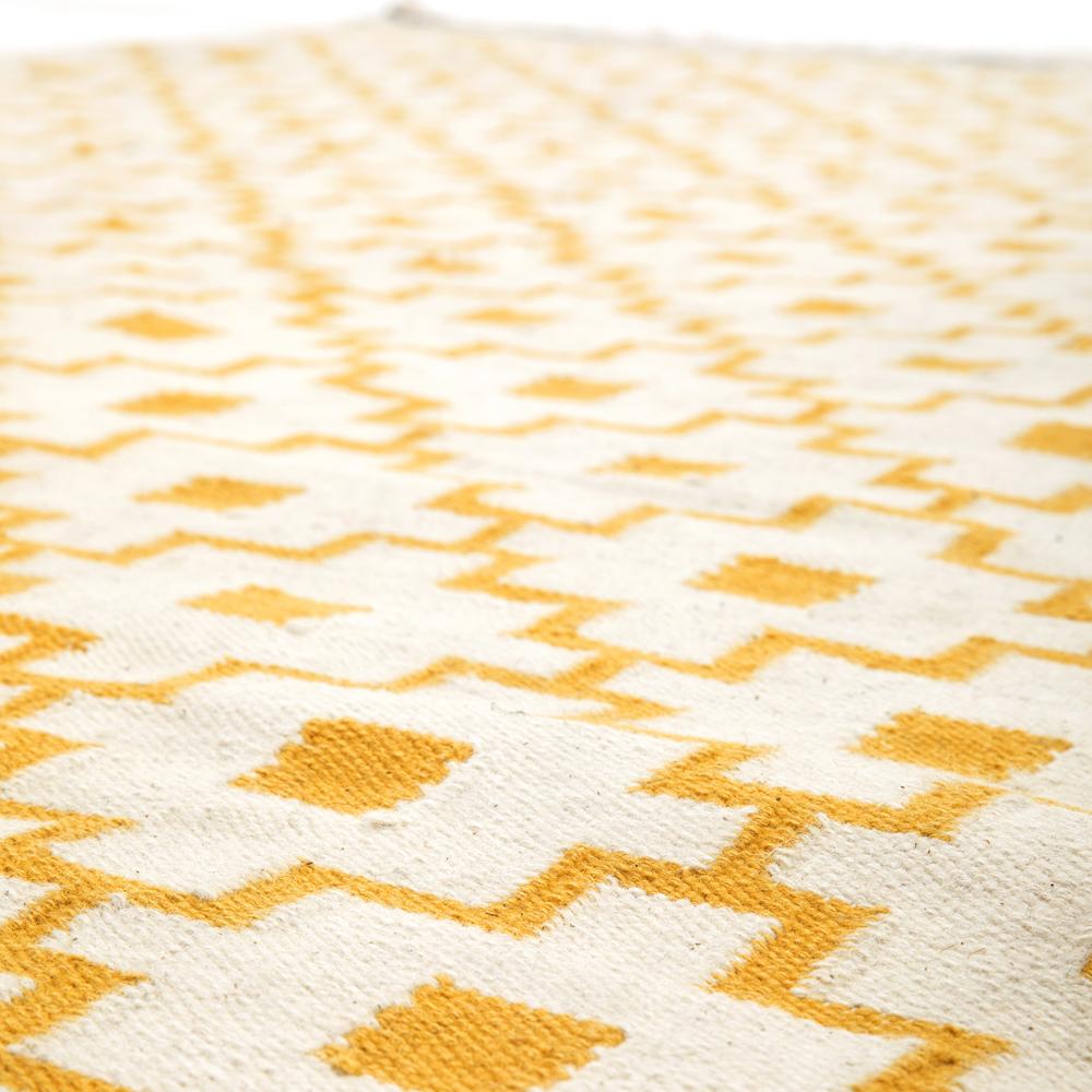 Cream and Yellow Bohemian Rug