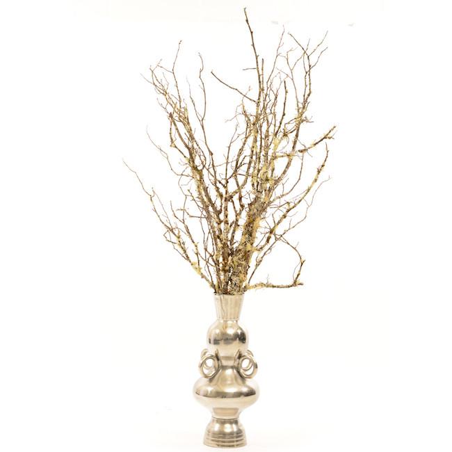Silver Chrome Tall Vase
