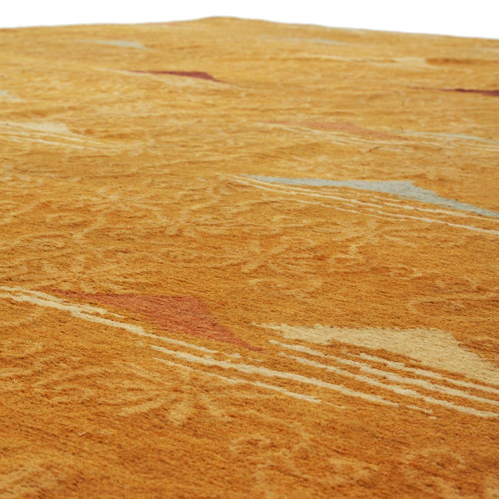 Vintage Mustard Mountain Pattern Rug